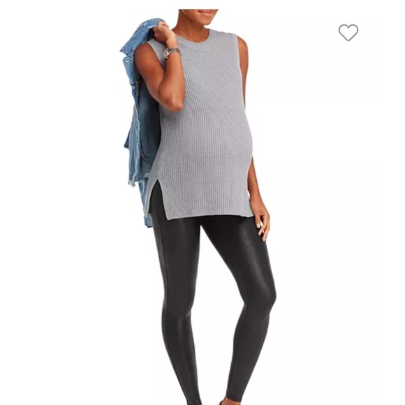 Spanx Maternity Faux Leather Leggings | Sz Medium - Picture 2 of 5